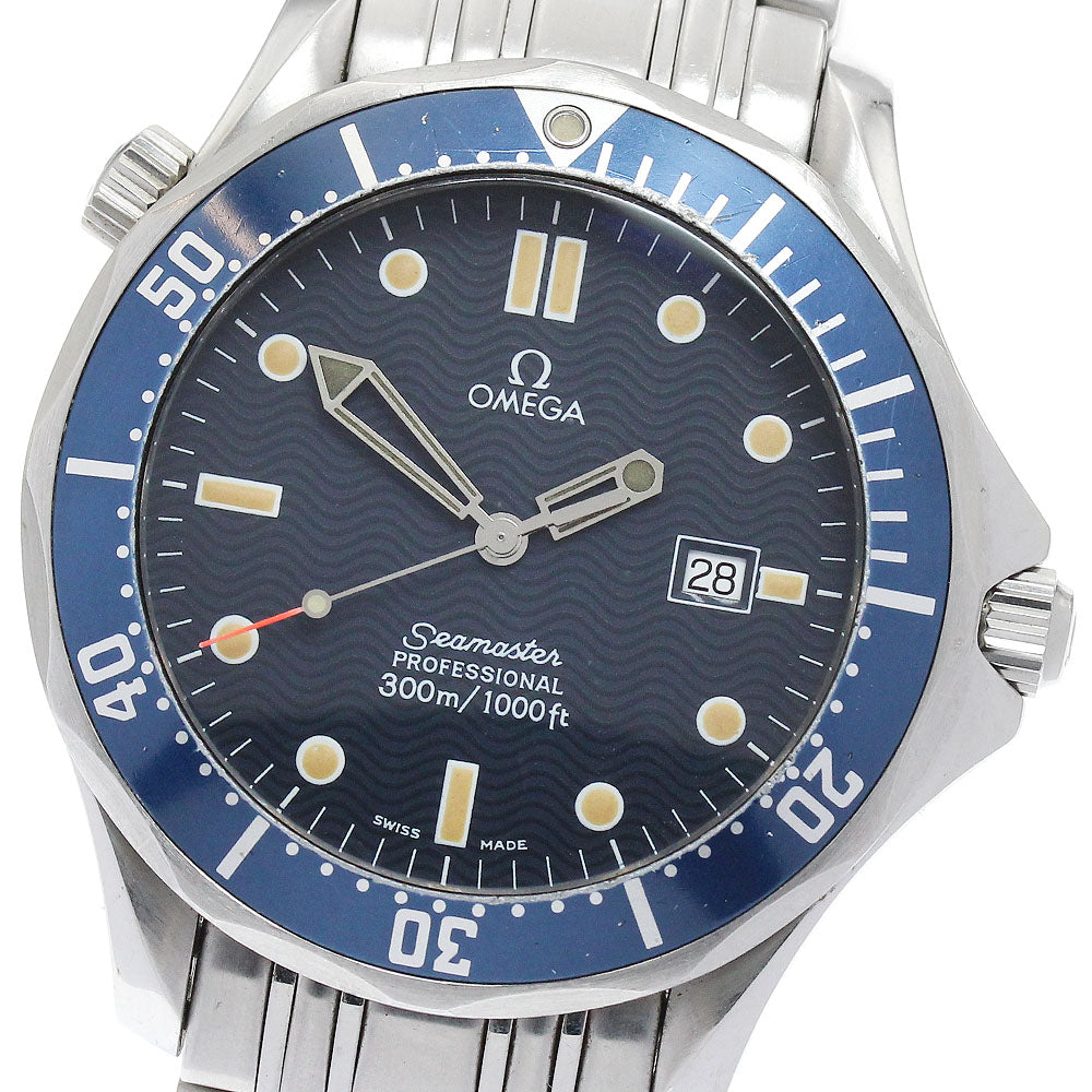 OMEGA Seamaster300 2541.80 Date Navy Dial Quartz Men's Watch_876490