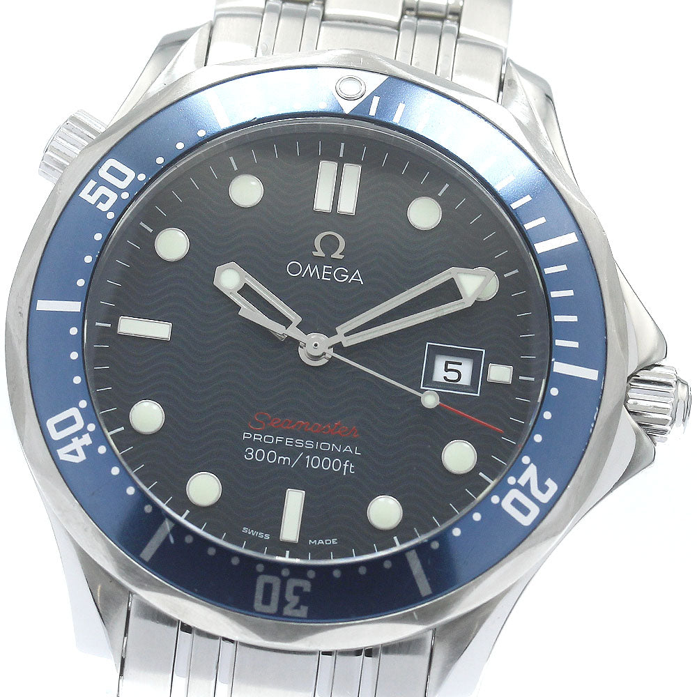 OMEGA Seamaster300 Professional 2221.80 Date Navy Dial Quartz Men's Watch_876507