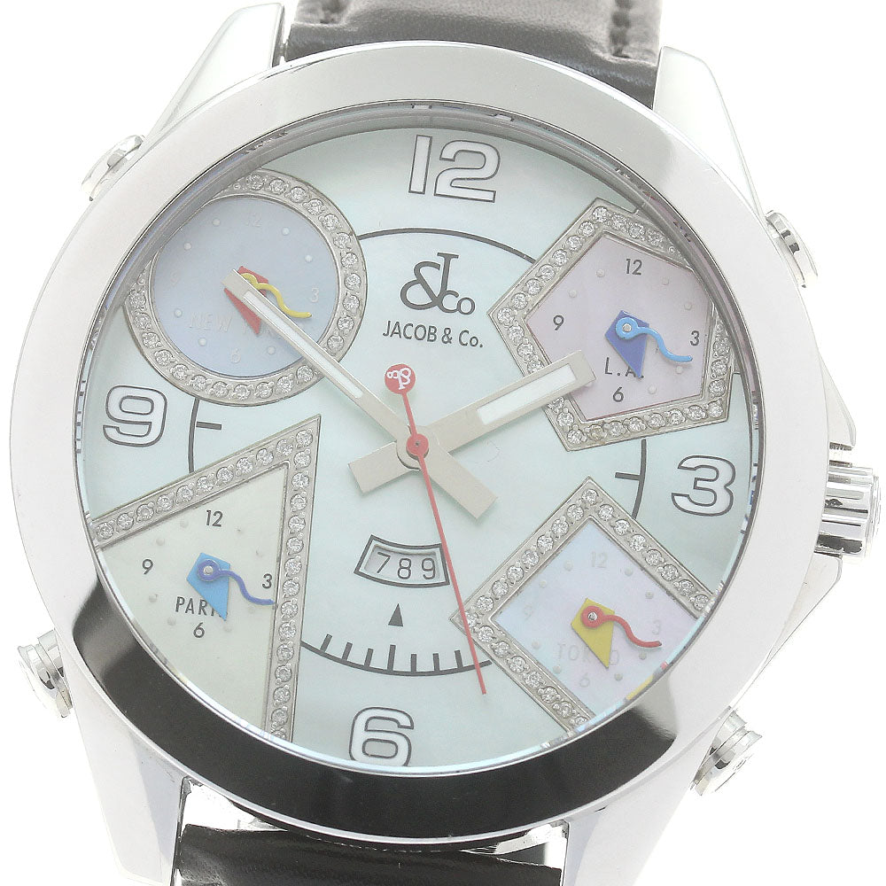 JACOB&CO 5 time zone shell Shell / multicolor Dial Quartz Men's Watch_876517