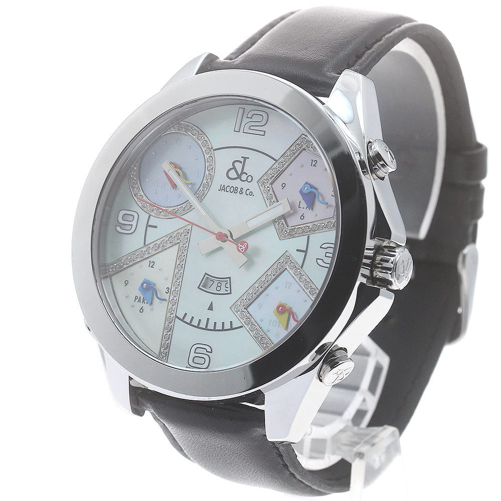 JACOB&CO 5 time zone shell Shell / multicolor Dial Quartz Men's Watch_876517