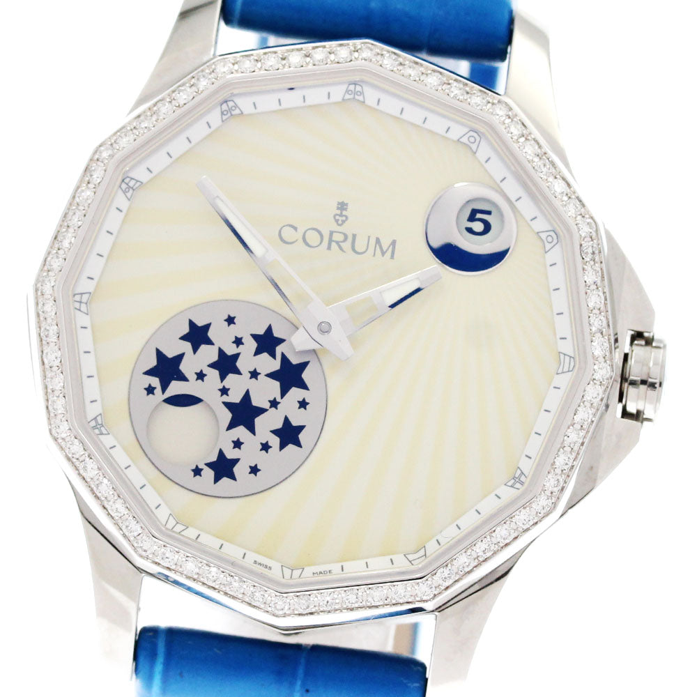 CORUM Admirals Cup A384/03121 Moon Phase Diamond Bezel Beige Dial Automatic Men's Watch_876522