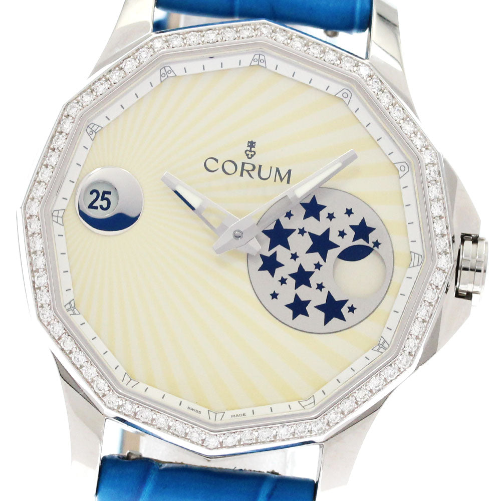 CORUM Admirals Cup Legend 38 A384/03121 moon phase diamond bezel AT Men's_876524