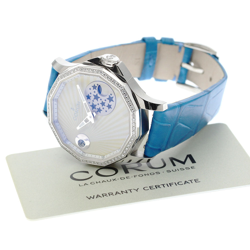 CORUM Admirals Cup Legend 38 A384/03121 moon phase diamond bezel AT Men's_876524