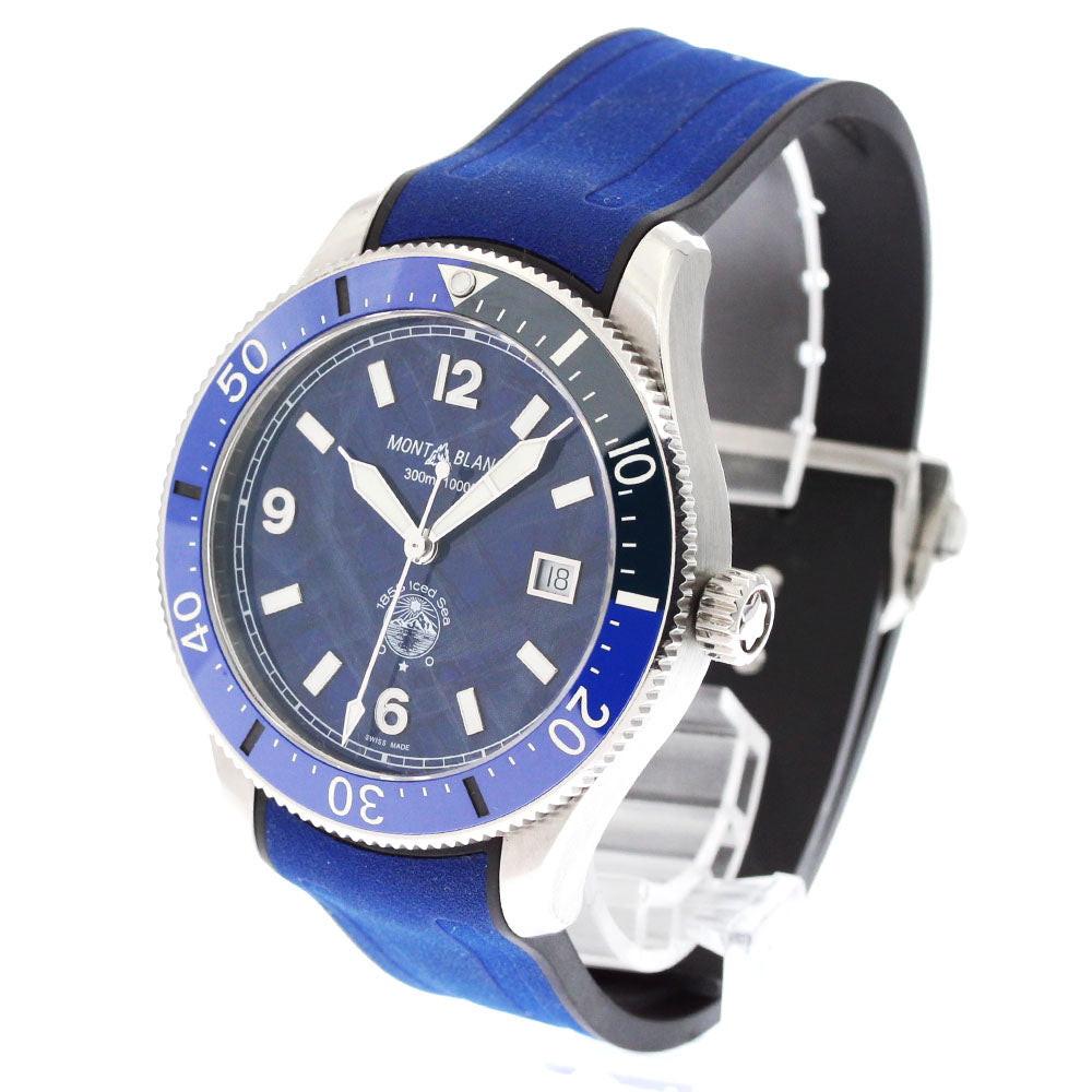 MONTBLANC 1858 Ice Sea Automatic MB129370 Date Blue Dial Men's Watch_876528