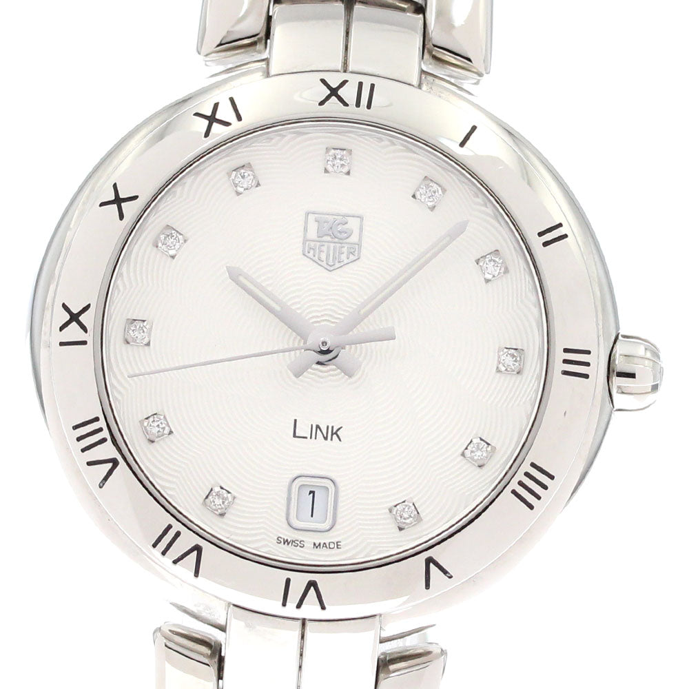 TAG HEUER Link WAT1311 11P Diamond Silver Dial Quartz Ladies Watch_876541
