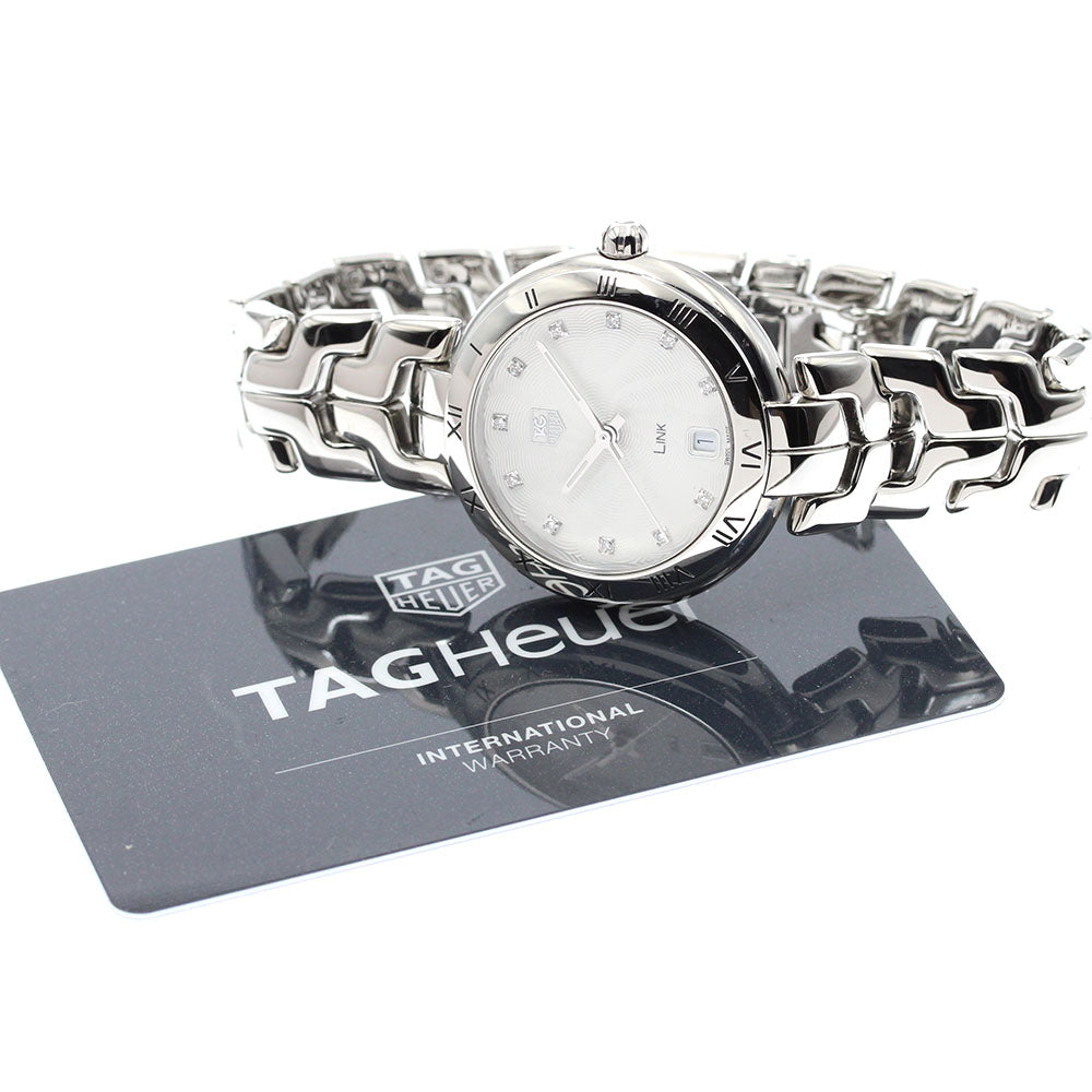 TAG HEUER Link WAT1311 11P Diamond Silver Dial Quartz Ladies Watch_876541