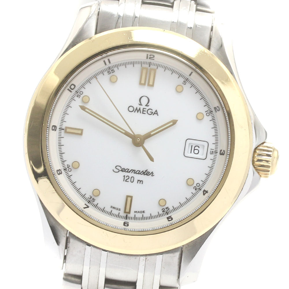 OMEGA Seamaster120 YG bezel white Dial Quartz Men's Watch_876547