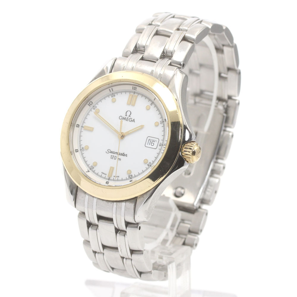 OMEGA Seamaster120 YG bezel white Dial Quartz Men's Watch_876547
