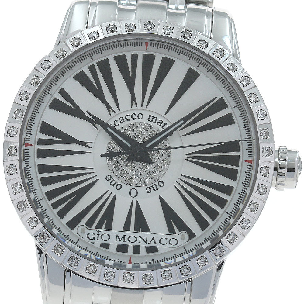 Gio Monaco One or one 101XXL Diamond bezel, limited to 500 pieces White / black Dial Automatic Men's Watch_876559