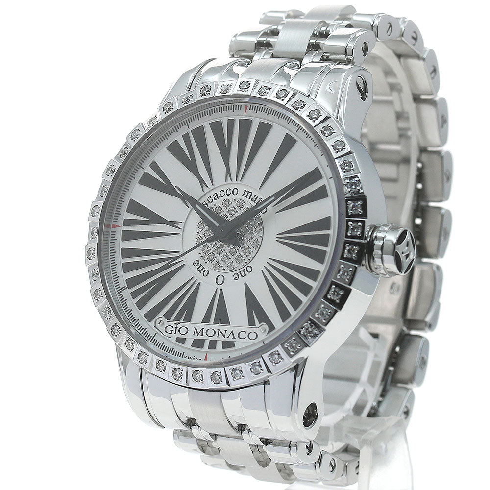 Gio Monaco One or one 101XXL Diamond bezel, limited to 500 pieces White / black Dial Automatic Men's Watch_876559