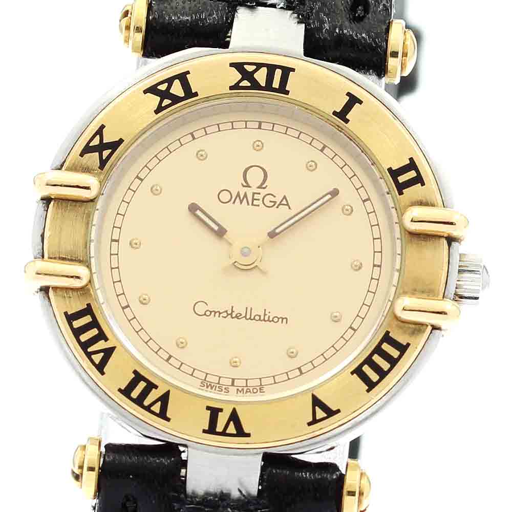 OMEGA Constellation gold Dial Quartz Ladies Watch_876619