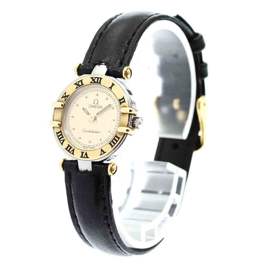 OMEGA Constellation gold Dial Quartz Ladies Watch_876619