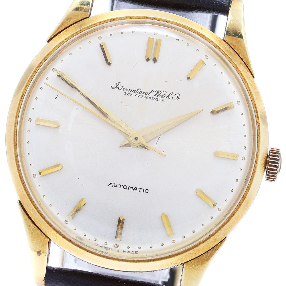IWC SCHAFFHAUSEN K18YG Vintage Cal.852 Silver Dial Automatic Men's Watch_876627