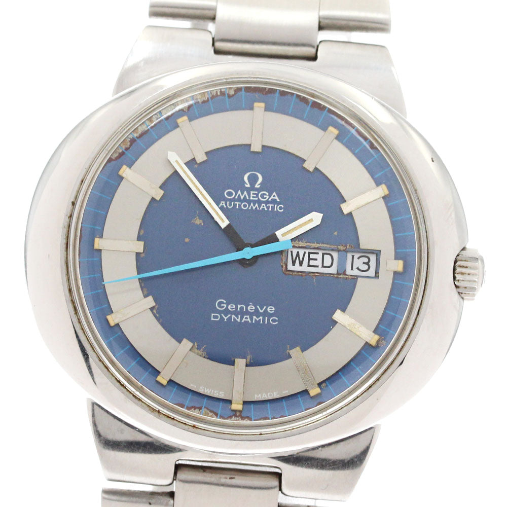 OMEGA Geneve Dynamic Day date Silver / Blue Dial Automatic Men's Watch_876756