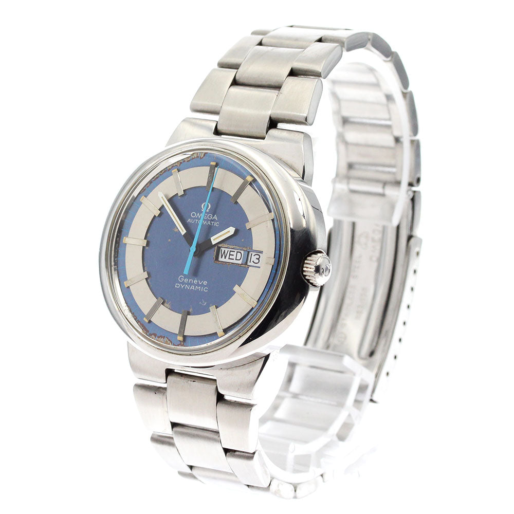OMEGA Geneve Dynamic Day date Silver / Blue Dial Automatic Men's Watch_876756