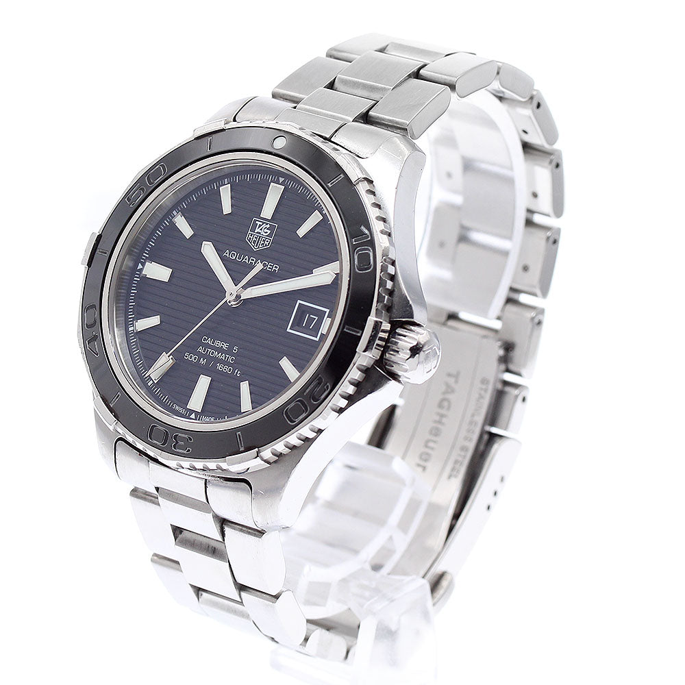 TAG HEUER Aquaracer Caliber 5 WAK2110 Date Black Dial Automatic Men's _876758