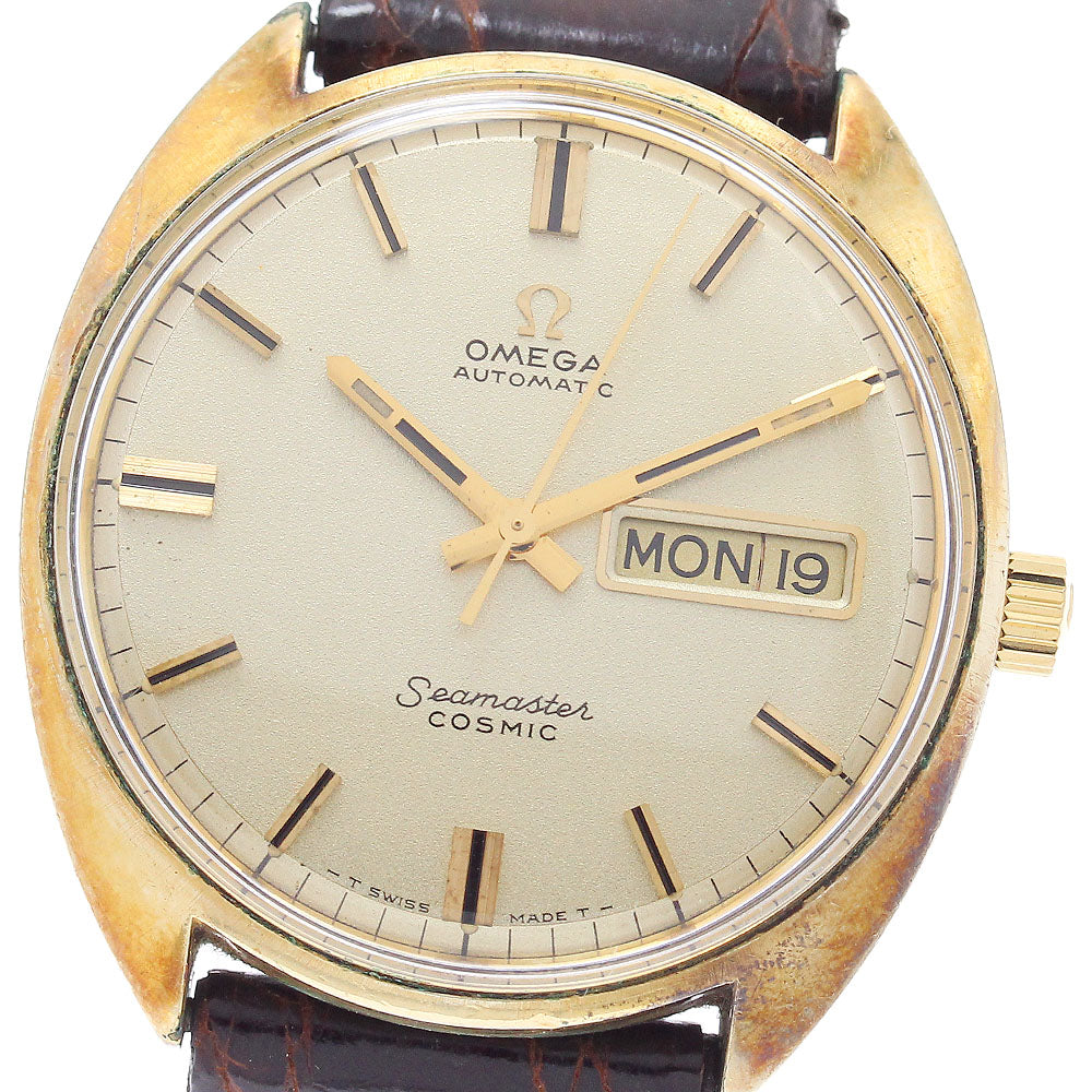 OMEGA Seamaster cosmic Day date gold Dial Automatic Men's Watch_876765