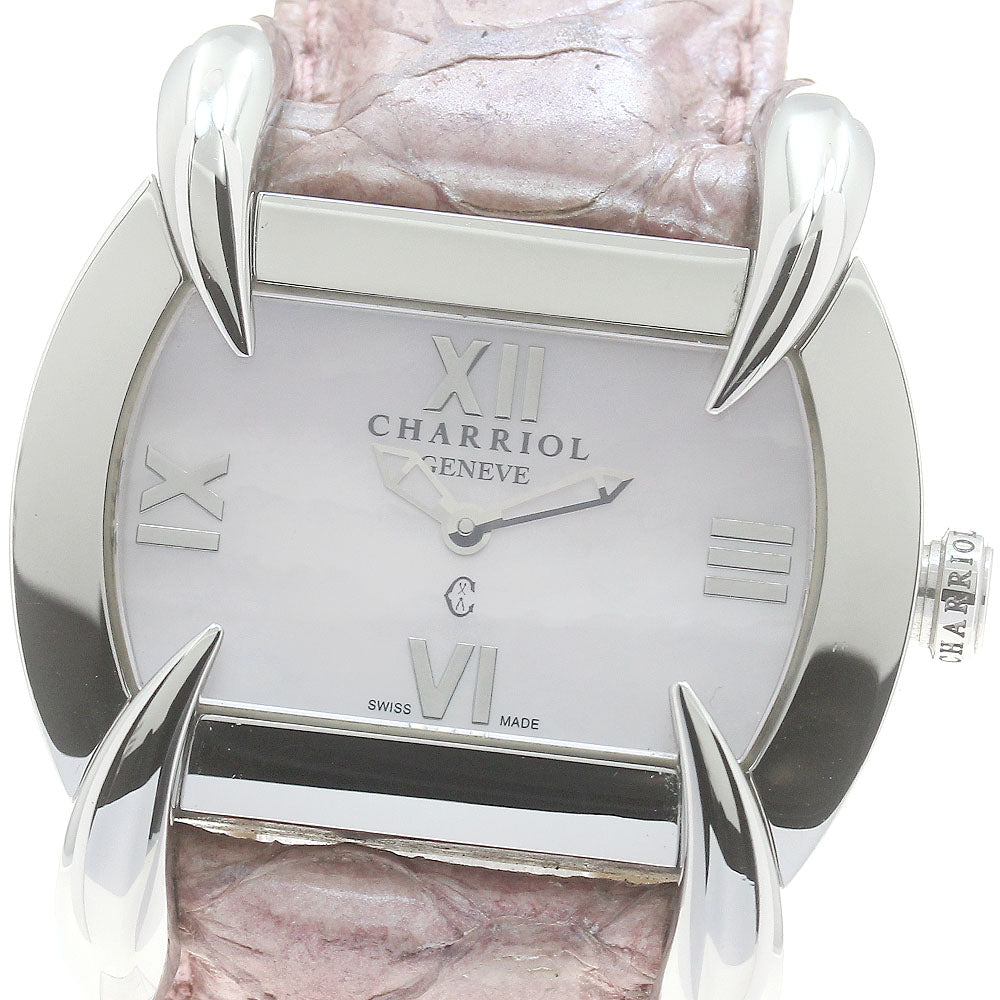 CHARRIOL KUCHTL Square Pink shell Dial Quartz Men's Watch_876876