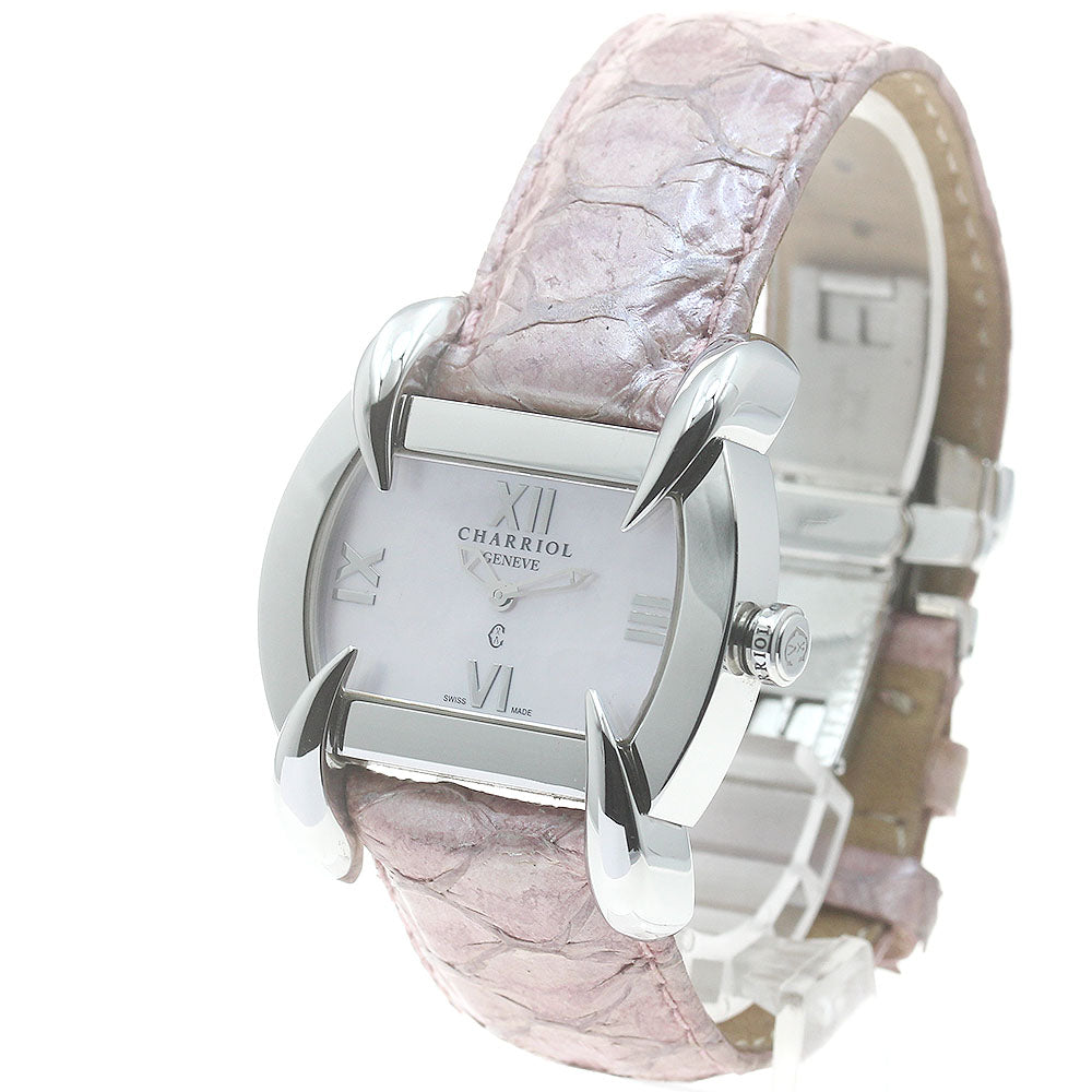 CHARRIOL KUCHTL Square Pink shell Dial Quartz Men's Watch_876876