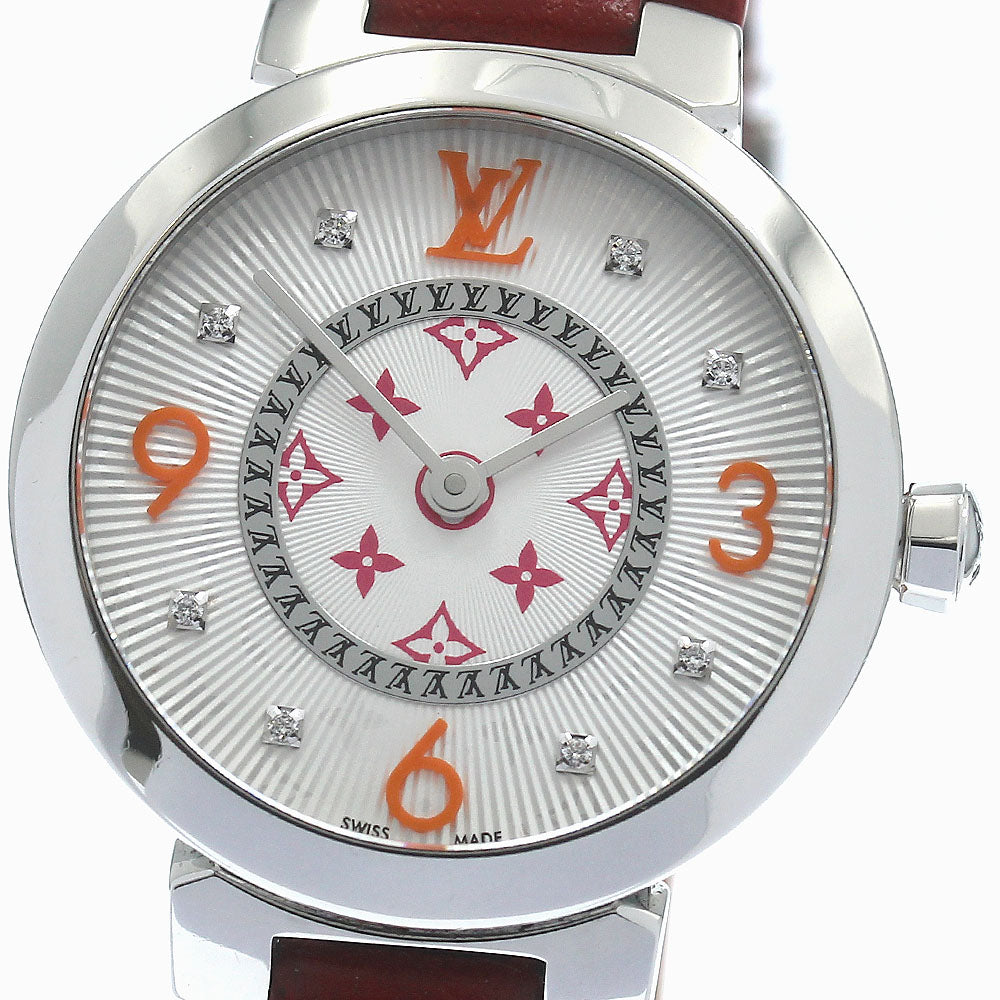 LOUIS VUITTON Tambour PM Monogram Fuchsia & Orange QA146Z 8P diamond_876995
