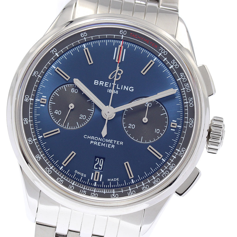 BREITLING Premier B01 AB0118 Chronograph Blue Dial Automatic Men's Watch_876996