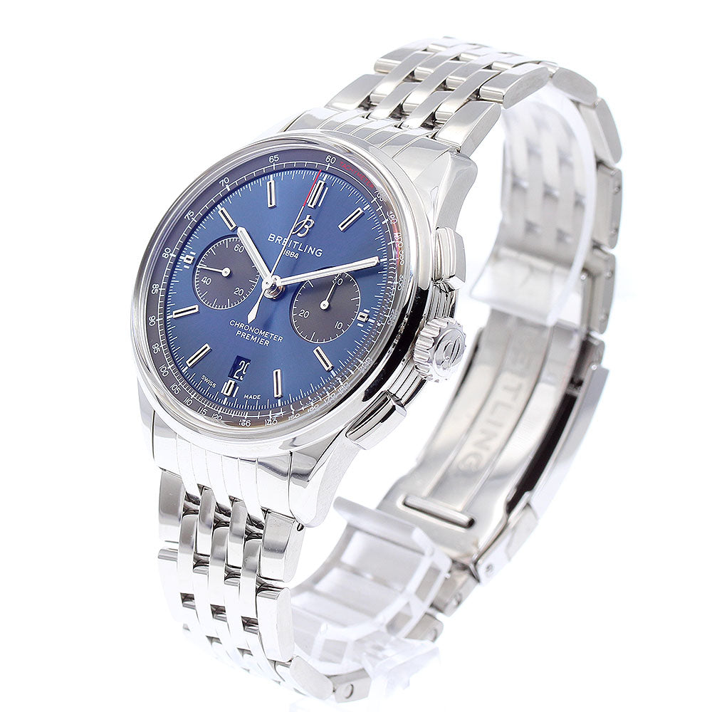 BREITLING Premier B01 AB0118 Chronograph Blue Dial Automatic Men's Watch_876996