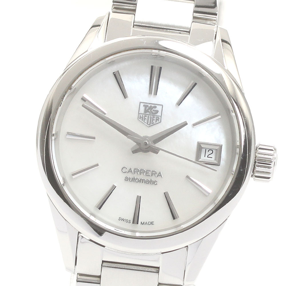 TAG HEUER Carrera WAR2411-3 Date White shell Dial Automatic Ladies Watch_877005