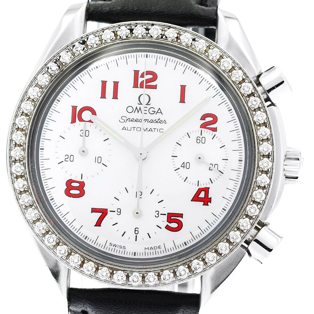 OMEGA Speedmaster 3815.79.40 chronograph diamond bezel Automatic Ladies_877015