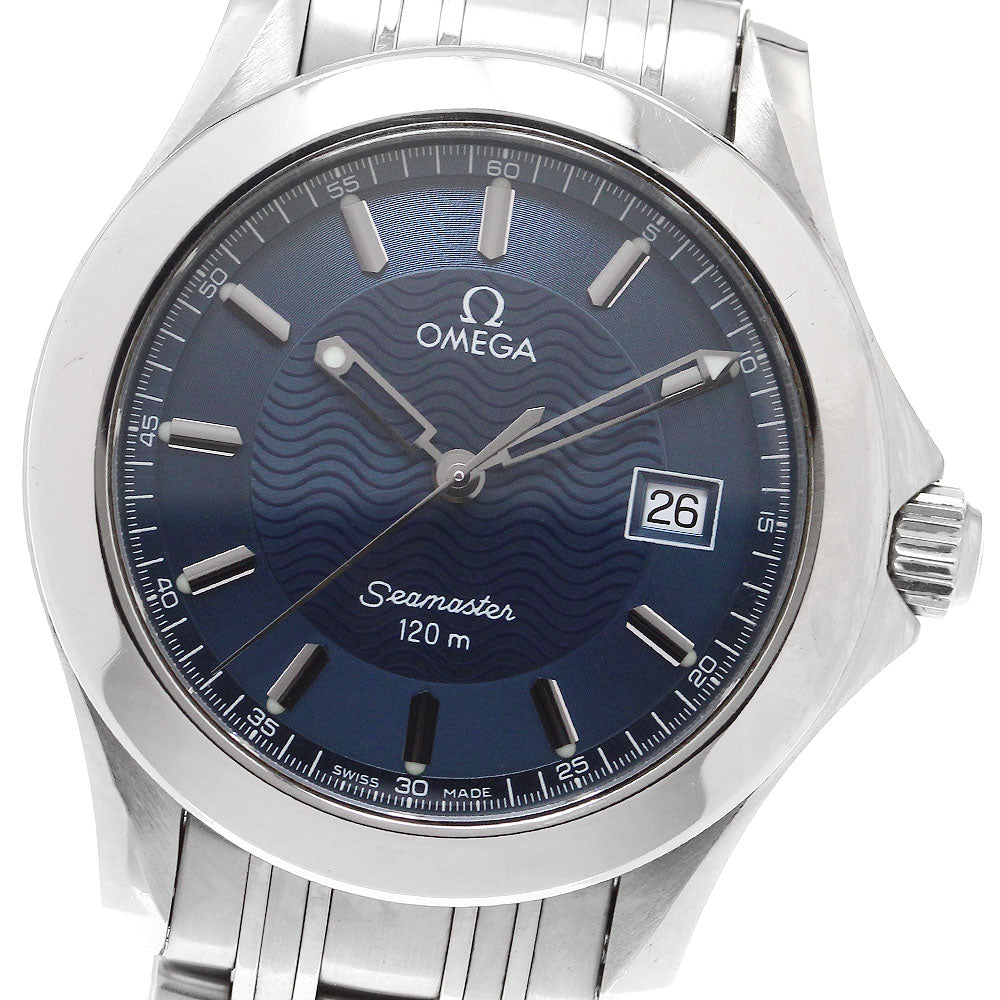 OMEGA Seamaster120 2511.81 Date Navy Dial Quartz Men's Watch_877018