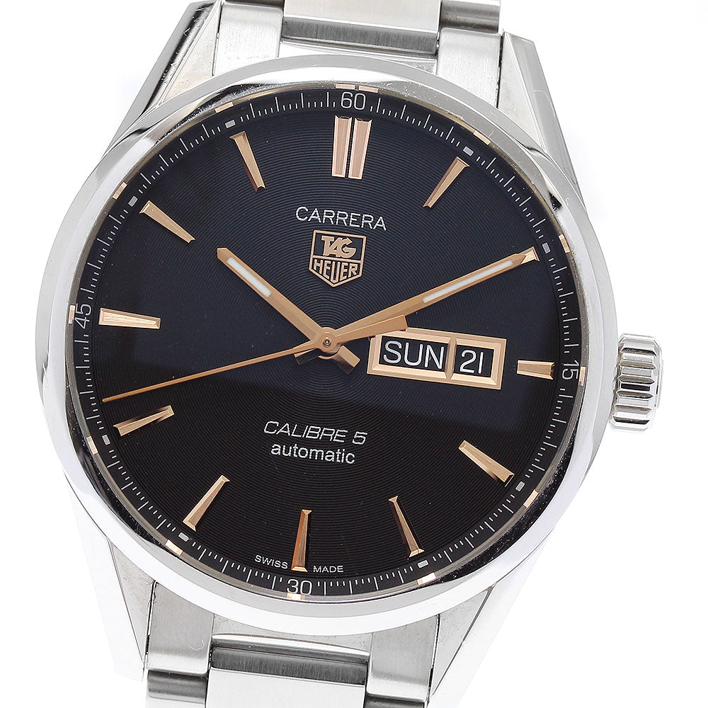 TAG HEUER Carrera Caliber 5 WAR201C Day date black Dial Automatic Men's_877021