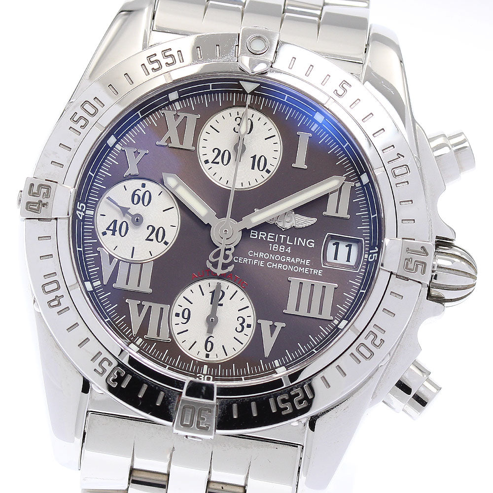 BREITLING Chrono cockpit A13357 Chronograph Brown Dial Automatic Men's_877025