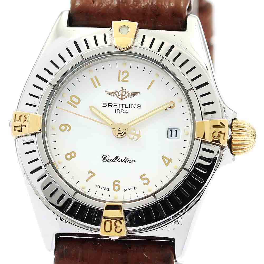 BREITLING Calistino B52044 Date white Dial Quartz Ladies Watch_877027