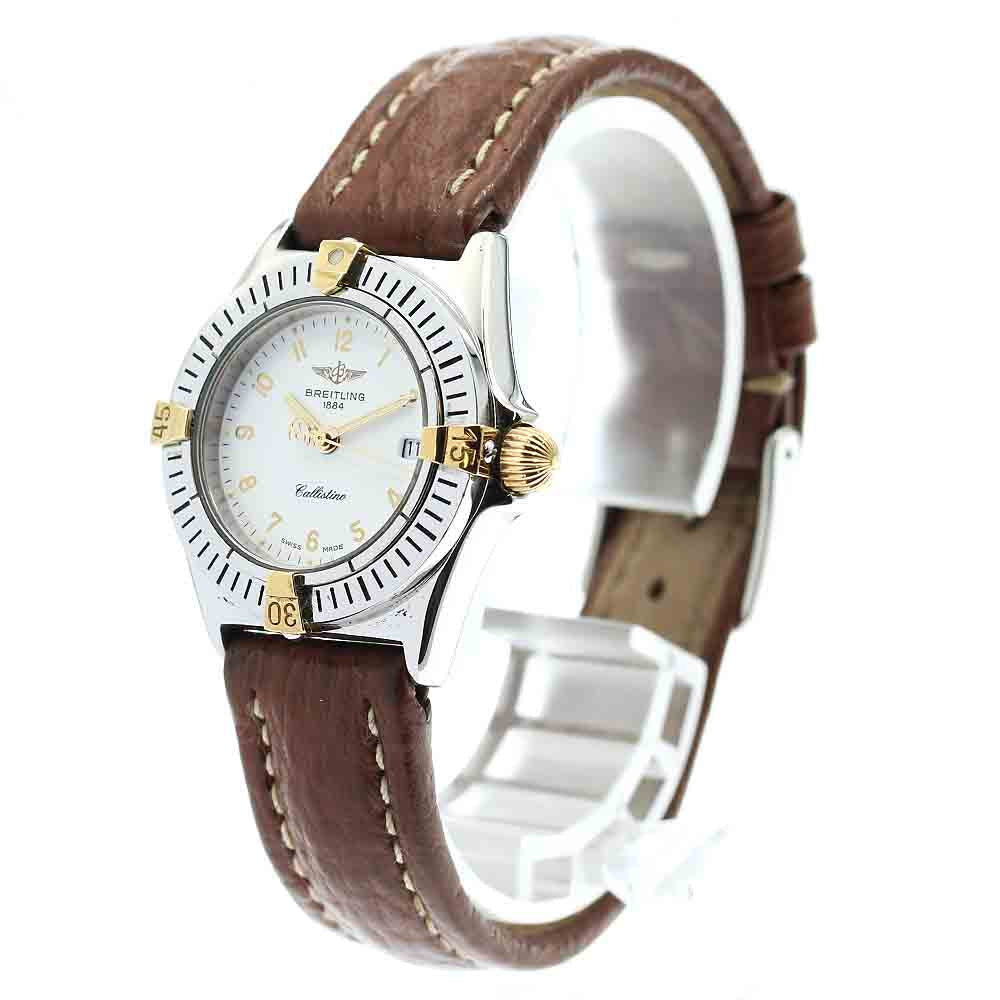 BREITLING Calistino B52044 Date white Dial Quartz Ladies Watch_877027