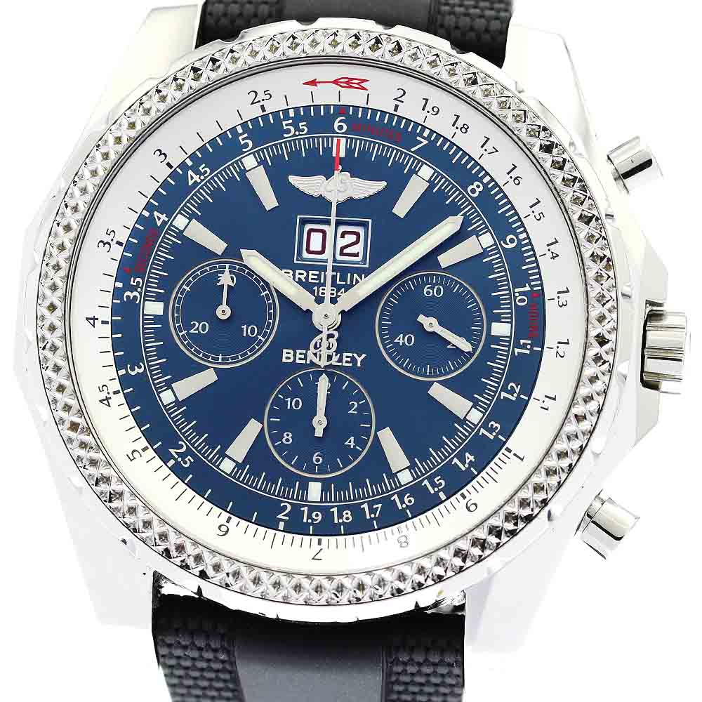 BREITLING Bentley 6.75 A44362 Chronograph Navy Dial Automatic Men's Watch_877049