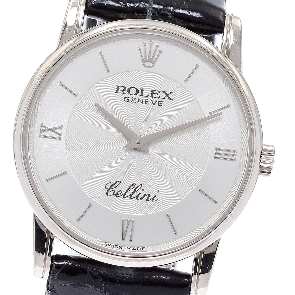 ROLEX Cellini 5116 K18WG Cal.1602 Silver Dial Hand Winding Men's Watch_877075