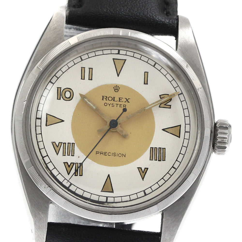 ROLEX Redundant dial 6426 cal.1210 Silver / Beige Dial Hand Winding Men's Watch_877078