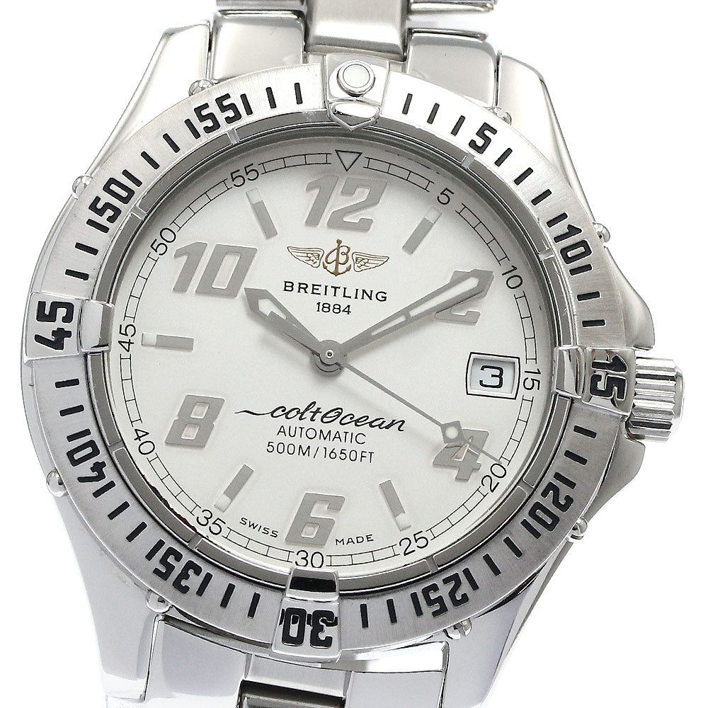 BREITLING Colt Ocean A17050 Date Silver Dial Automatic Men's Watch_877143