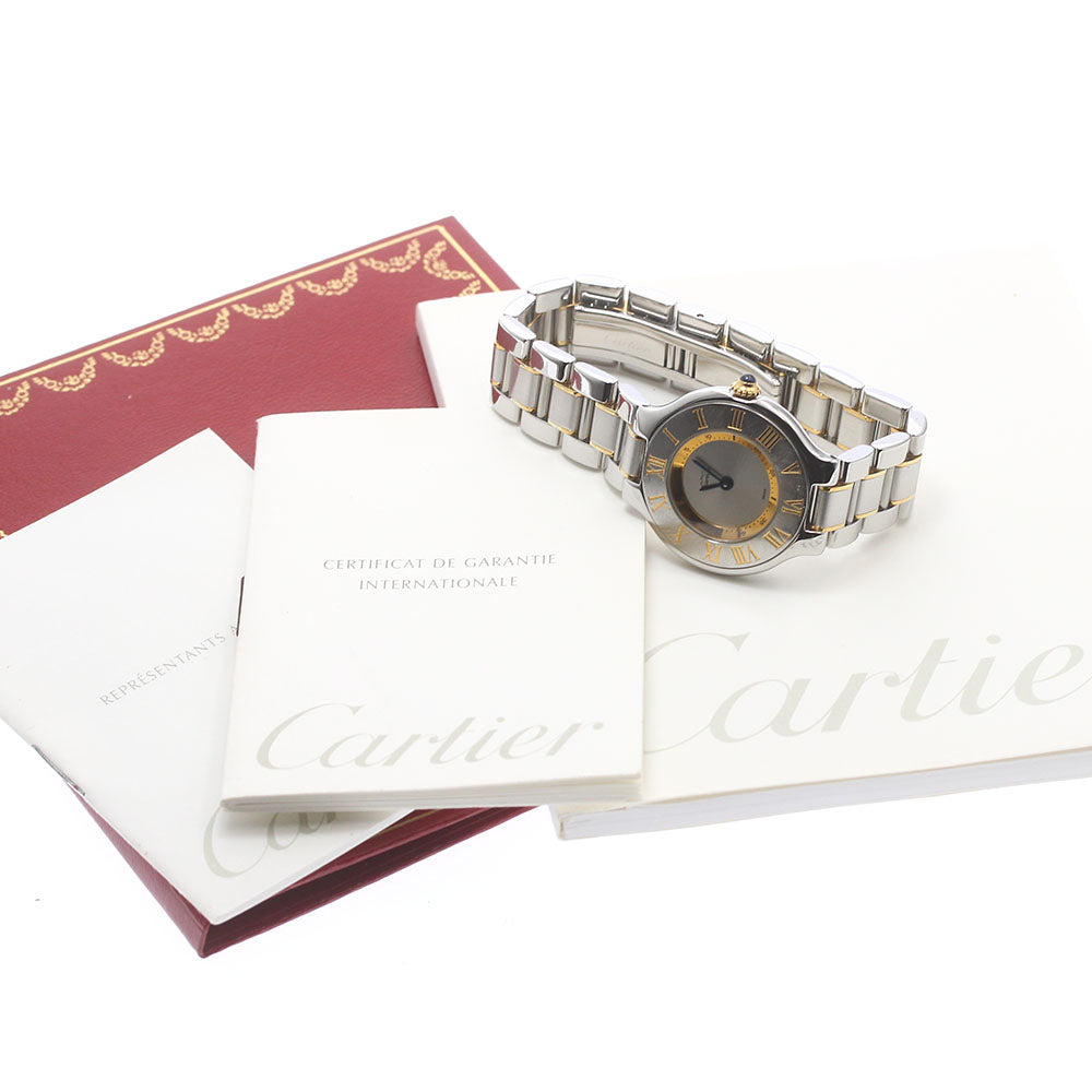 CARTIER Must21 Vantian W10073R6 Silver Dial Quartz Ladies Watch_877150