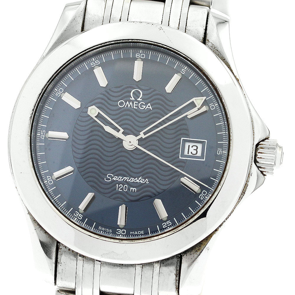 OMEGA Seamaster120 2511.81 Date Navy Dial Quartz Men's Watch_877151