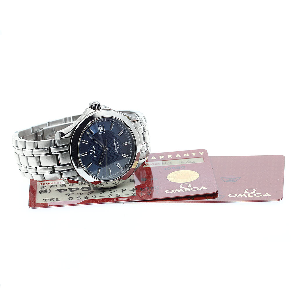 OMEGA Seamaster120 2511.81 Date Navy Dial Quartz Men's Watch_877151