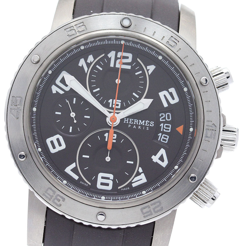 HERMES Clipper diver CP2.941 Chronograph Brown Dial Automatic Men's Watch_877177