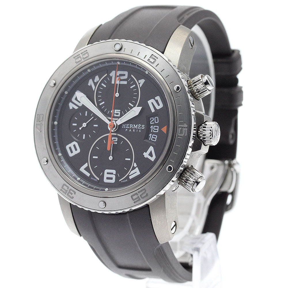HERMES Clipper diver CP2.941 Chronograph Brown Dial Automatic Men's Watch_877177