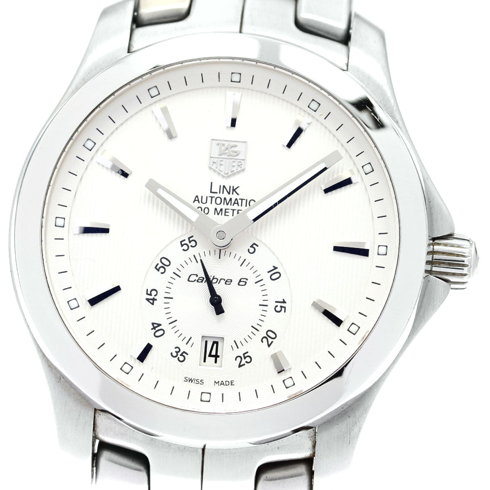 TAG HEUER Link WJF211B Caliber 6 Date Silver Dial Automatic Men's Watch_877181