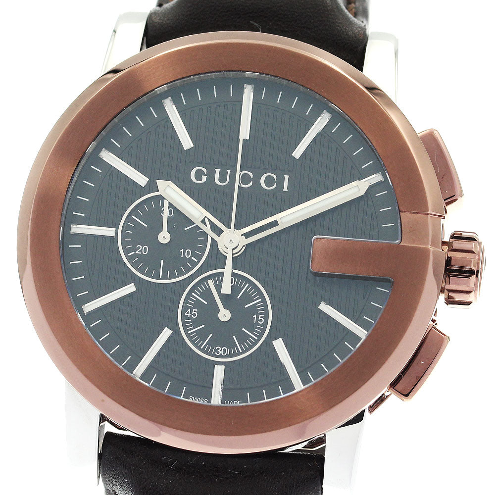 GUCCI G Chrono 101.2/YA101202 black Dial Quartz Men's Watch_877191