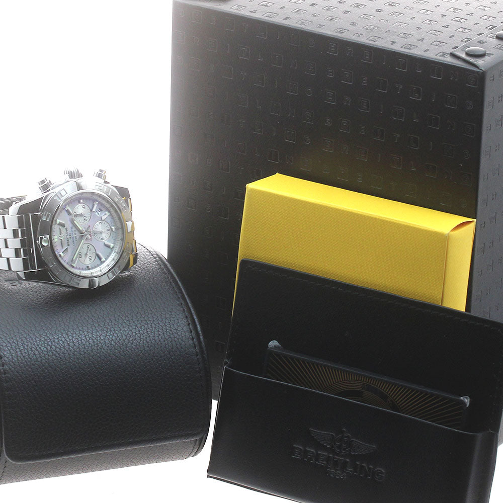 BREITLING Chronomat 44 AB0110 Date White shell Dial Automatic Men's Watch_877197