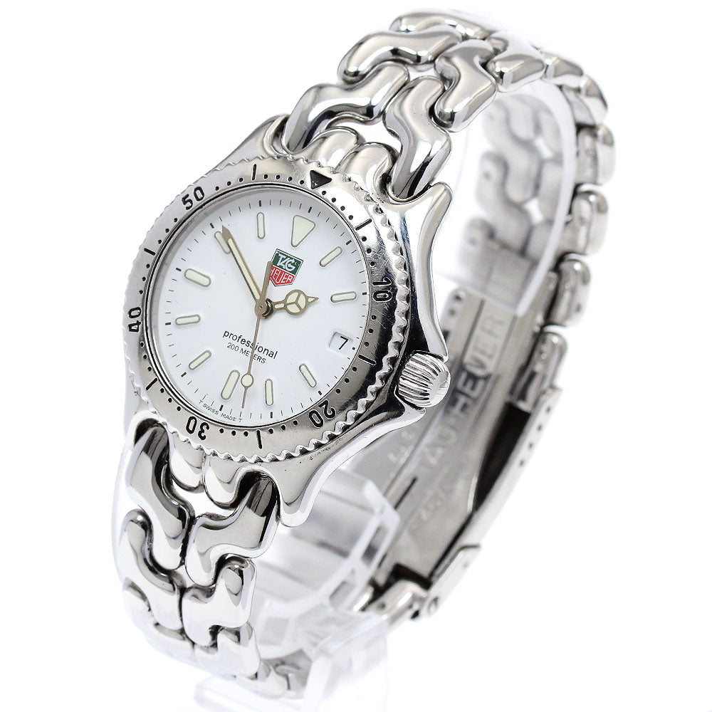 TAG HEUER S/el S90.813 Date white Dial Quartz Boy's Watch_877200