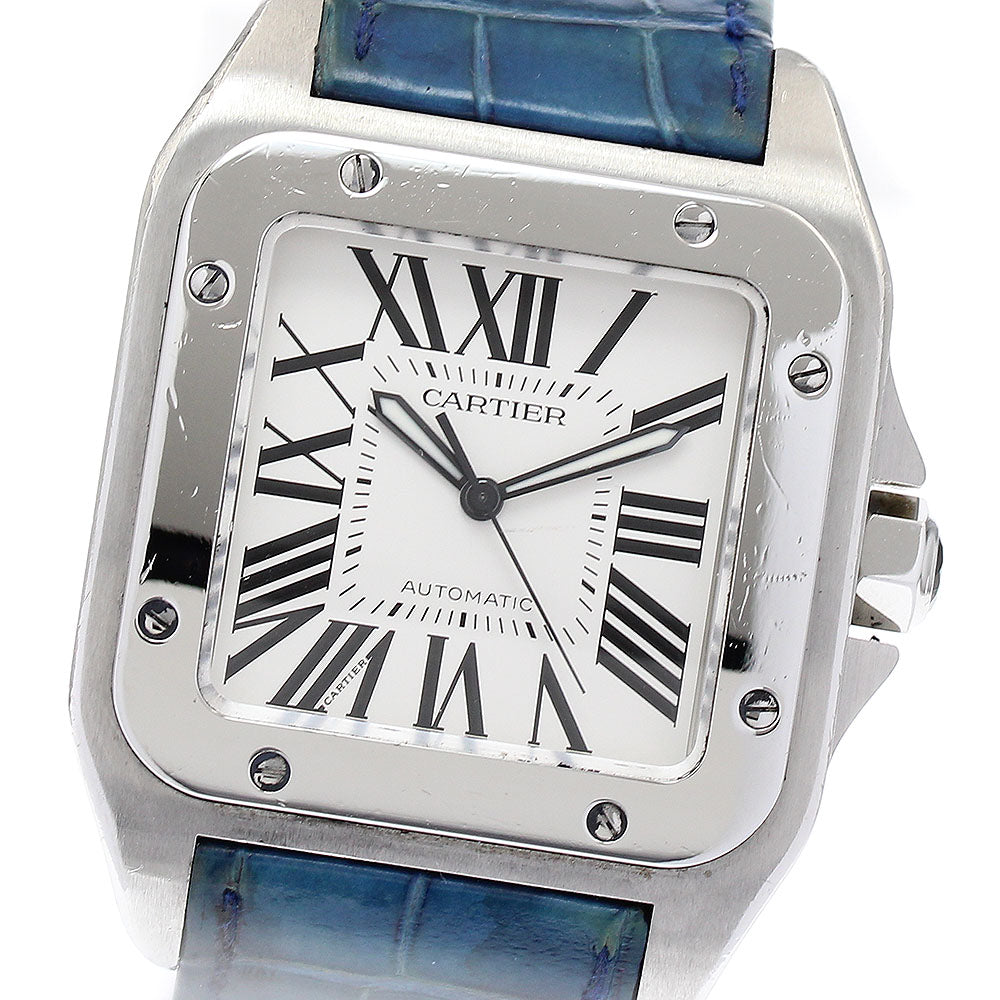CARTIER Santos 100LM W20073X8 Silver Dial Automatic Men's Watch_877229