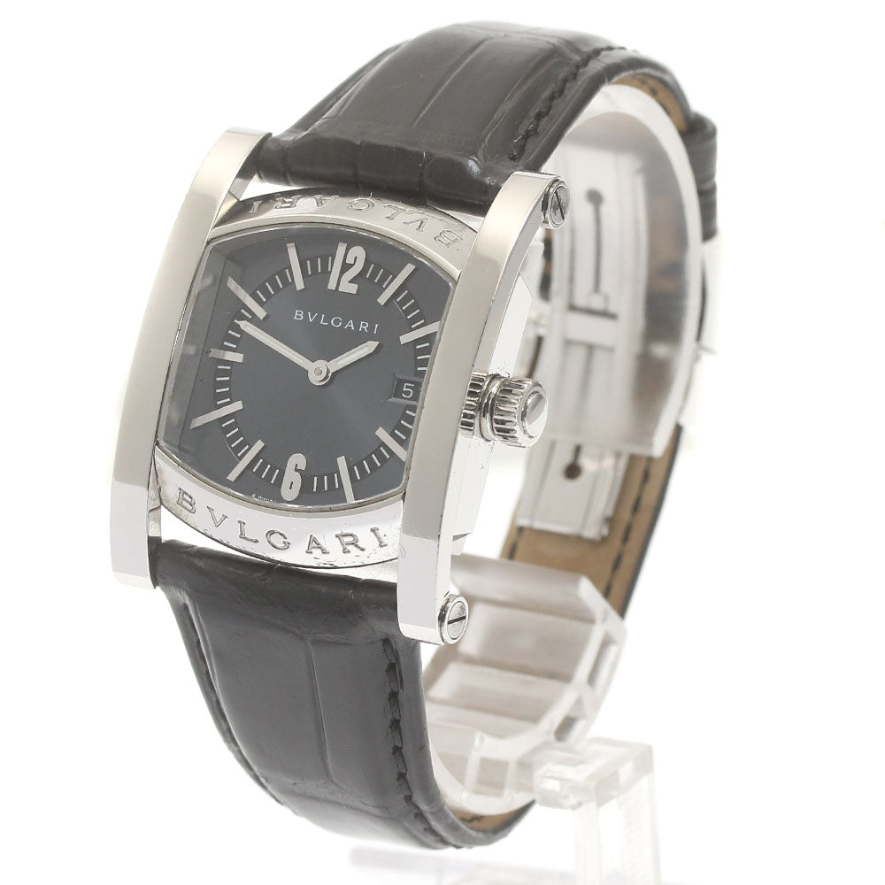 BVLGARI Assioma AA39S Date Dark gray Dial Quartz Boy's Watch_877232