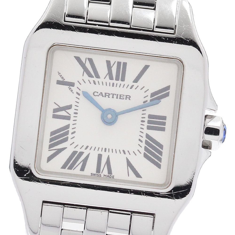 CARTIER Santos de Moiselle SM W25064Z5 beige Dial Quartz Ladies Watch_877240
