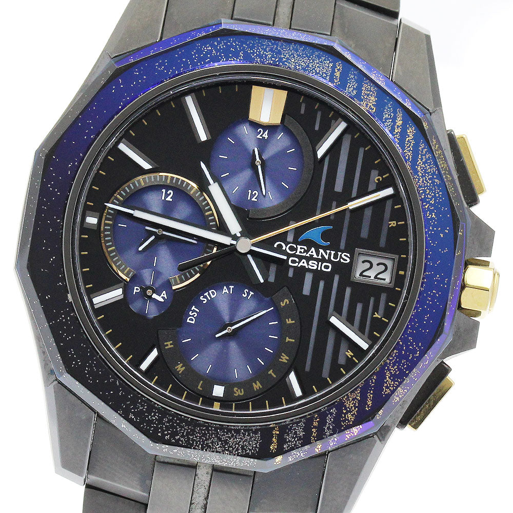 CASIO Oceanus Manta OCW-S6000MB-1AJR Titanium Solar Powered Radio Men's_877241